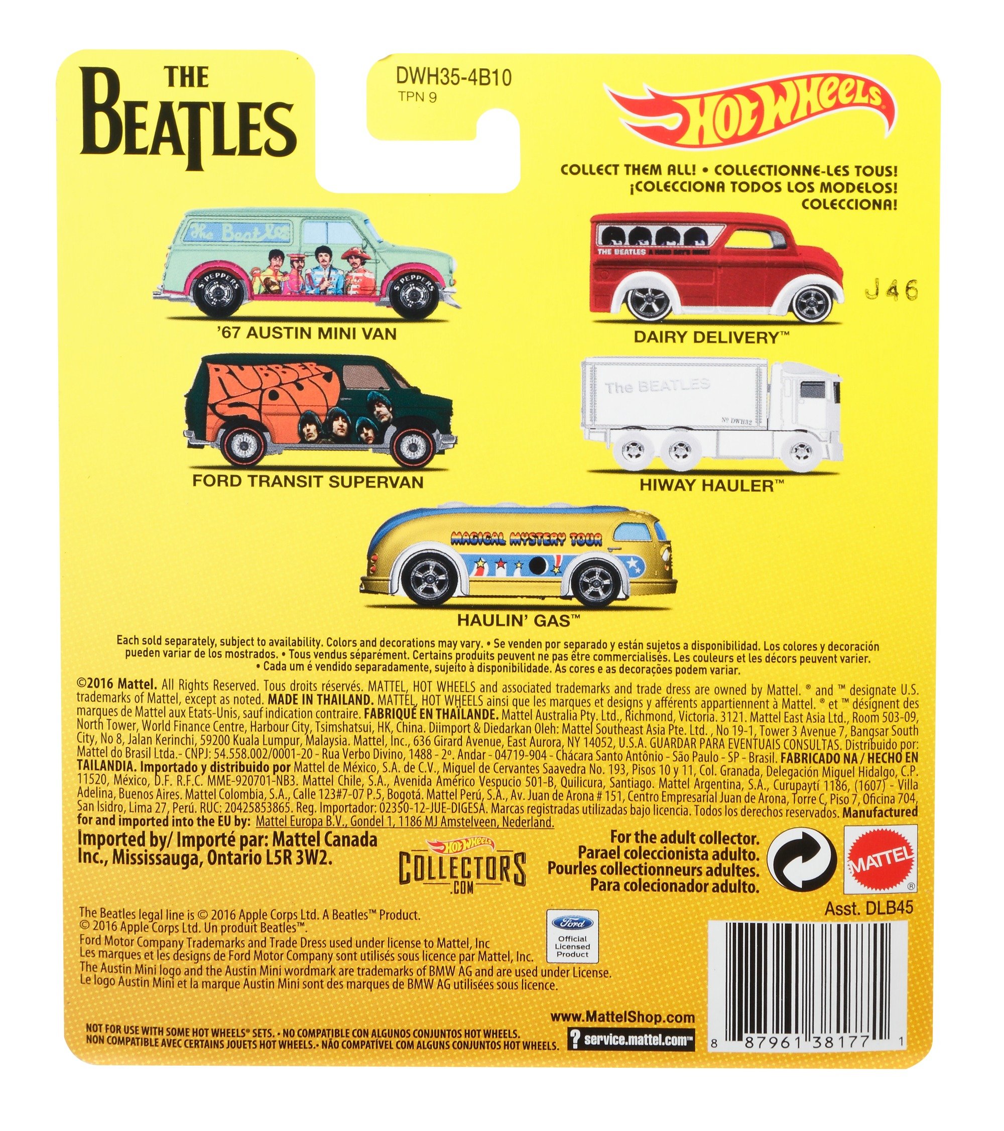 Amazon.com: Hot Wheels The Beatles Haulin' Gas Vehicle : Toys & Games